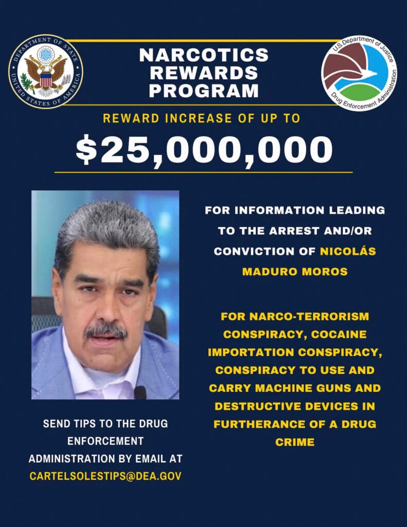 Recompensa por Nicolás Maduro
